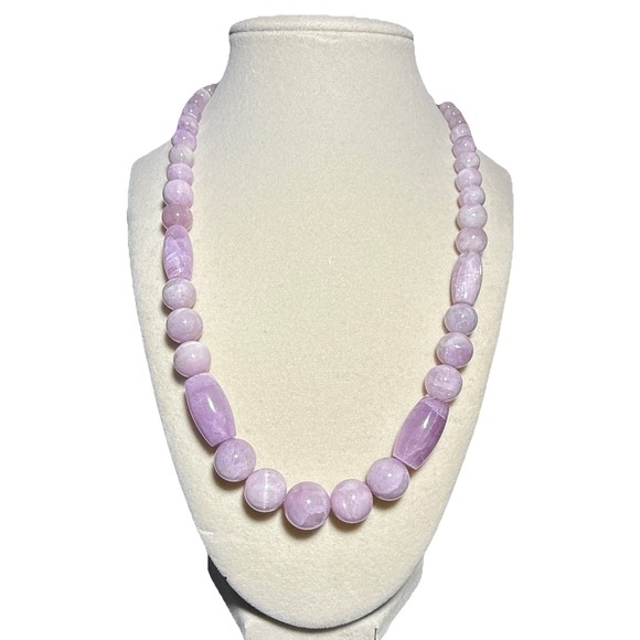 Jay King Purple Kunzite and Sterling Silver Beaded Necklace J13-16